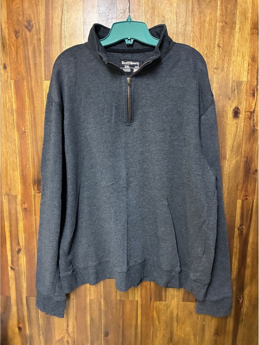 RuffHewn XXL Charcoal Quarter Zip Pullover Sweatshirt Gorpcore Outdoors
